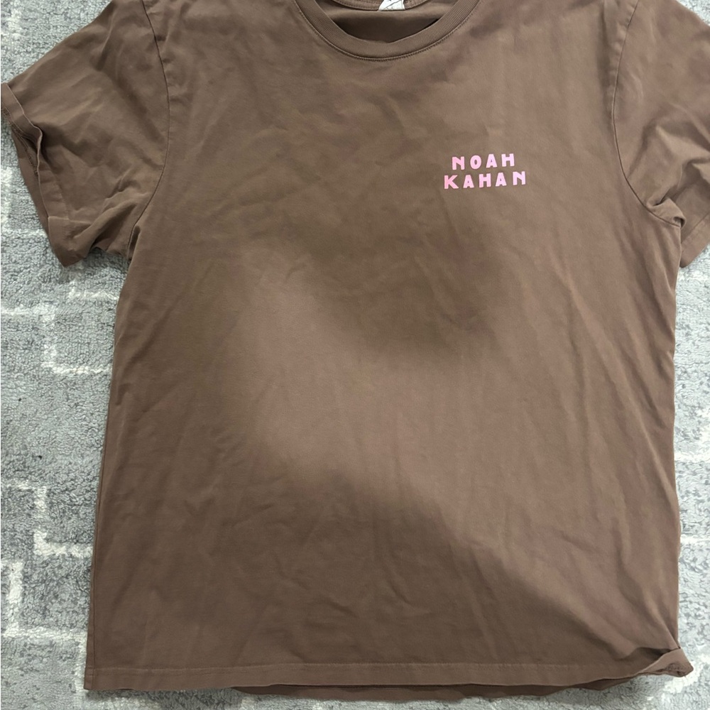 Noah Kahan Brown Tee with Pink Logo